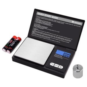 Digitale Zakweegschaal met Kalibratiegewicht – Precisieweegschaal voor Koffie, Kruiden en Juwelen – Gramweegschaal met Display – Compact en Draagbaar