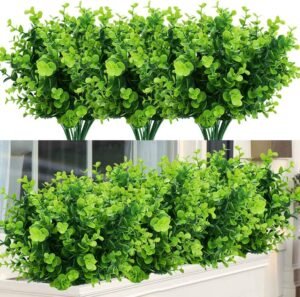 Kunstplantenset Klimop en Eucalyptus – Kunstplanten voor Binnen – Realistische Decoratie – Onderhoudsvrij