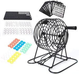 Traditioneel Bingo Spel – Compleet Bingospel met Professionele Bingoballen en Bingo Plank – Bingo Accessoires voor Thuisgebruik