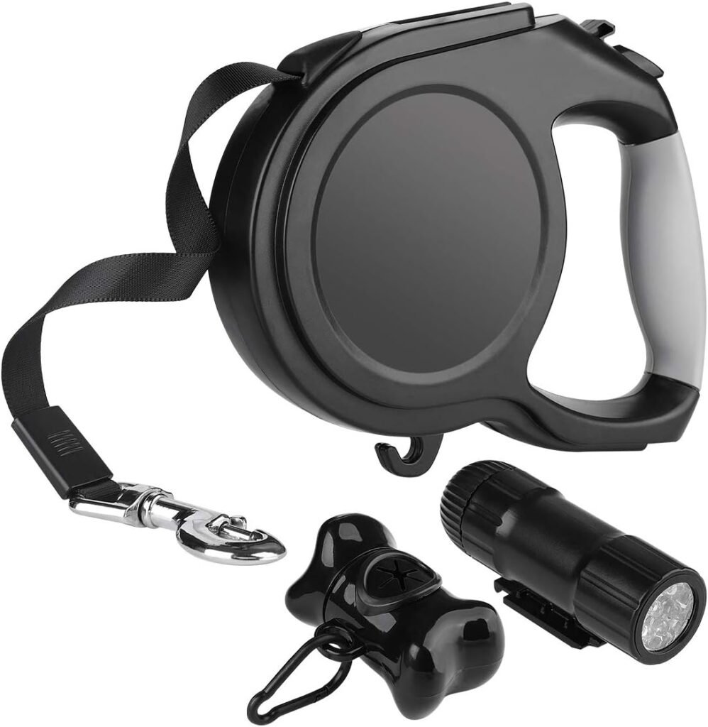 Uittrekbare hondenriem van 8 meter met ergonomische handgreep voor wandelen, hardlopen en training