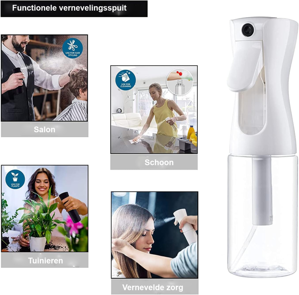 Transparante haarspray verstuiver 200 ml met fijne nevel voor haarverzorging