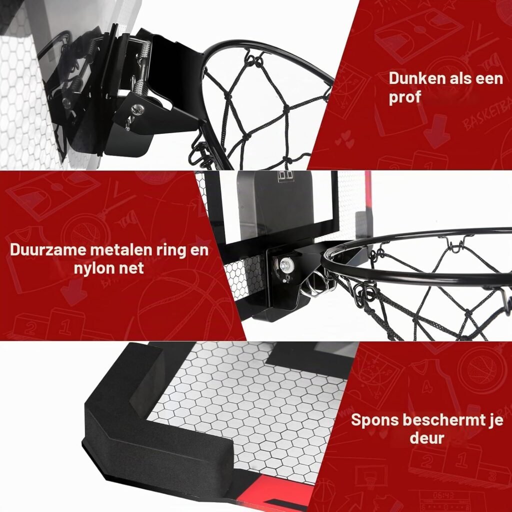 Basketbalkorf met verstelbare hoogte, automatische balterugvoer, bal en standaard voor binnen en buiten