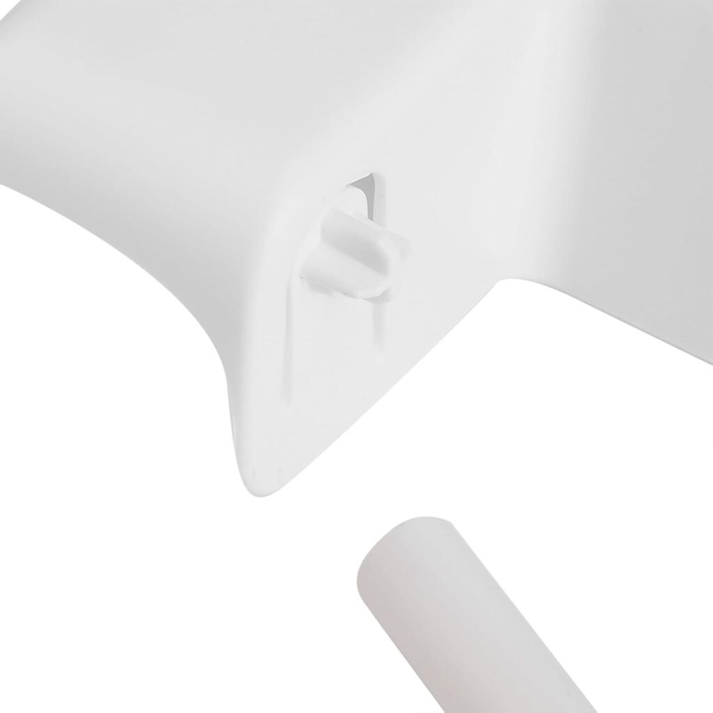 Wandhouder voor plasticfolie en keukenrol met snijbladen, multifunctioneel wit keukenrek van 39 x 10 x 24 cm